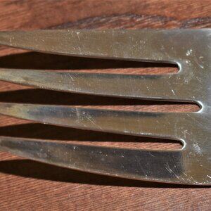 Intl Silver Co Wm Rogers Medium Solid Cold Meat Serving Fork Lady Densmore